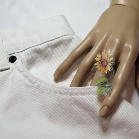 St Johns Bay, Not Worn, White Women's Jeans, Size 12M - Picture 6 of 9